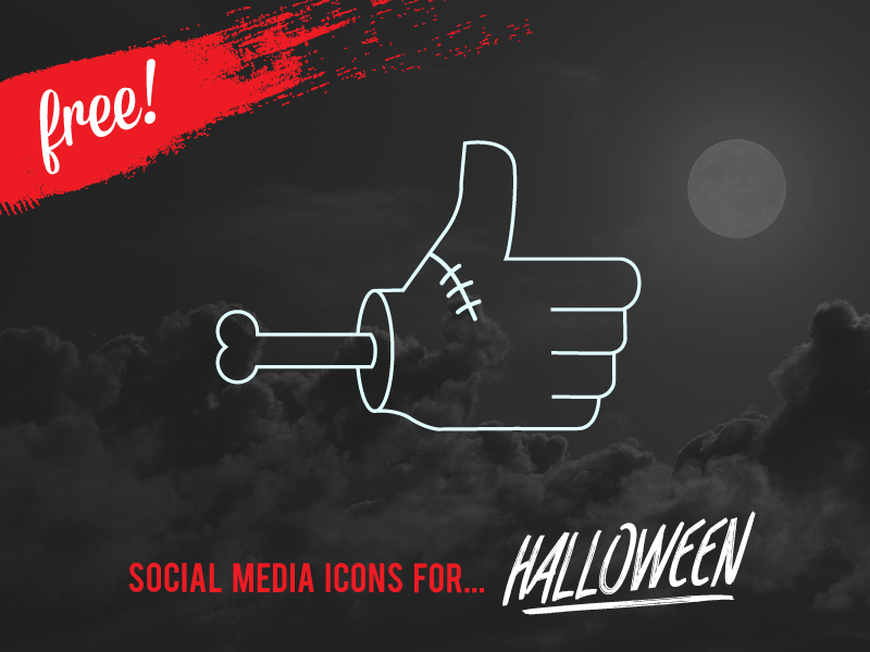 social media halloween icons