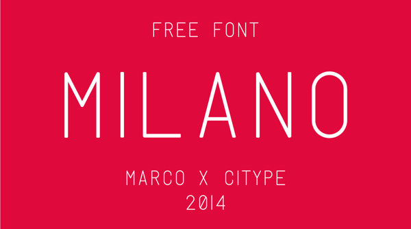 milano free font