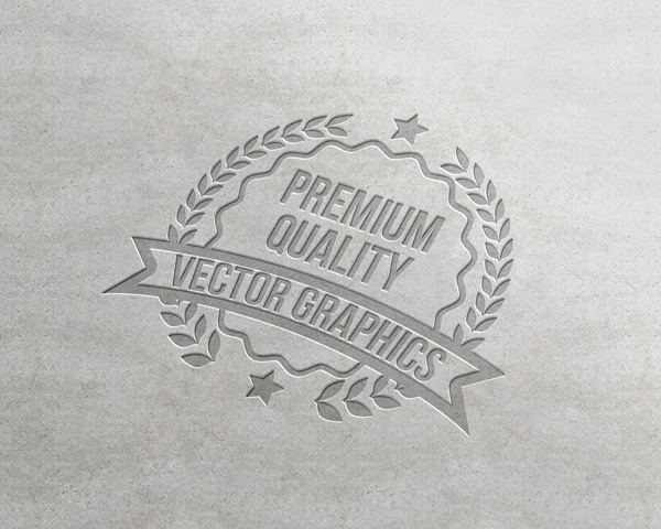 letterpress logo mockup